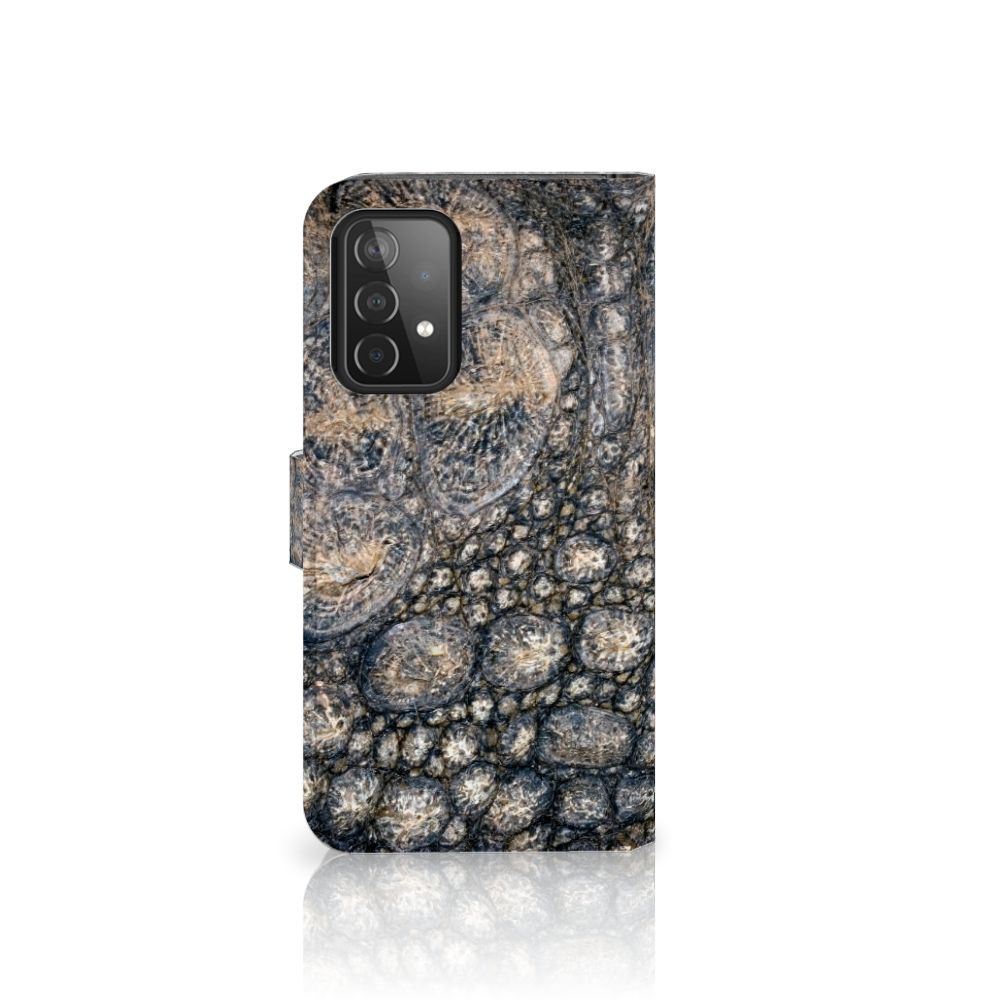 Samsung Galaxy A52 Telefoonhoesje met Pasjes Krokodillenprint