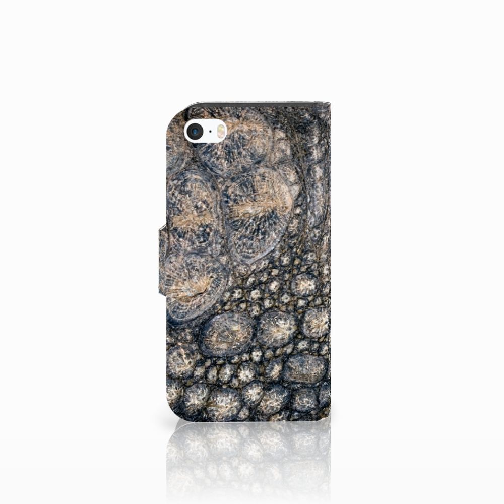 Apple iPhone 5 | 5s | SE Telefoonhoesje met Pasjes Krokodillenprint