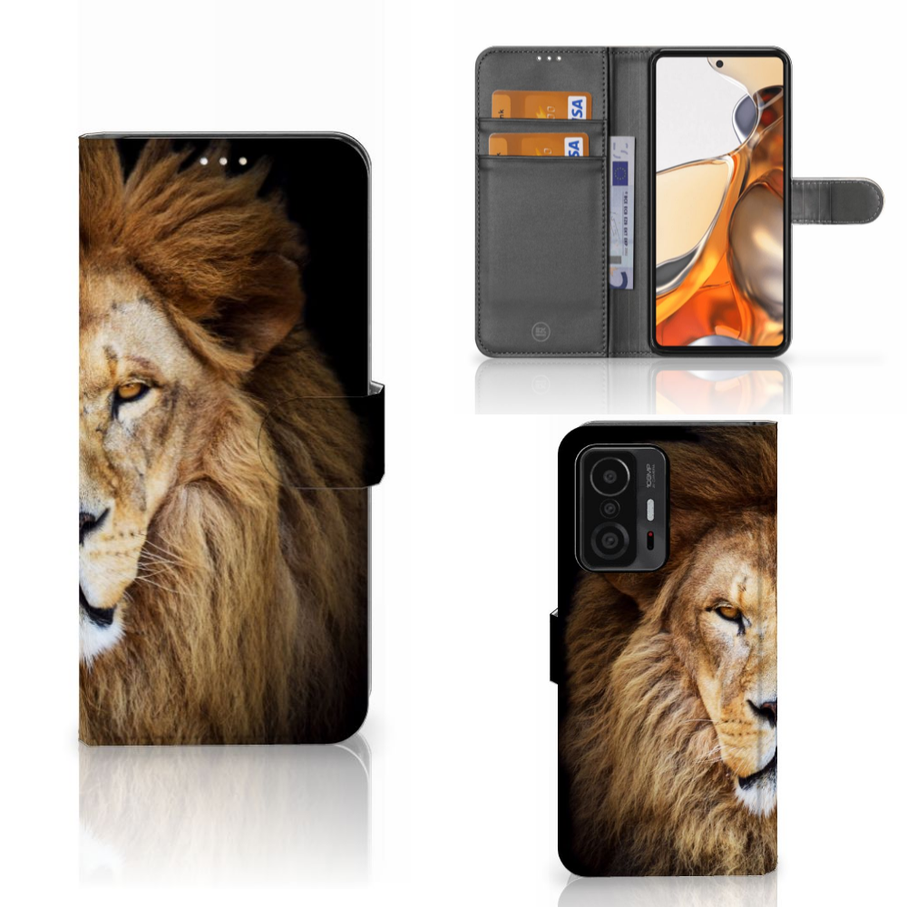 Xiaomi 11T | 11T Pro Telefoonhoesje met Pasjes Leeuw