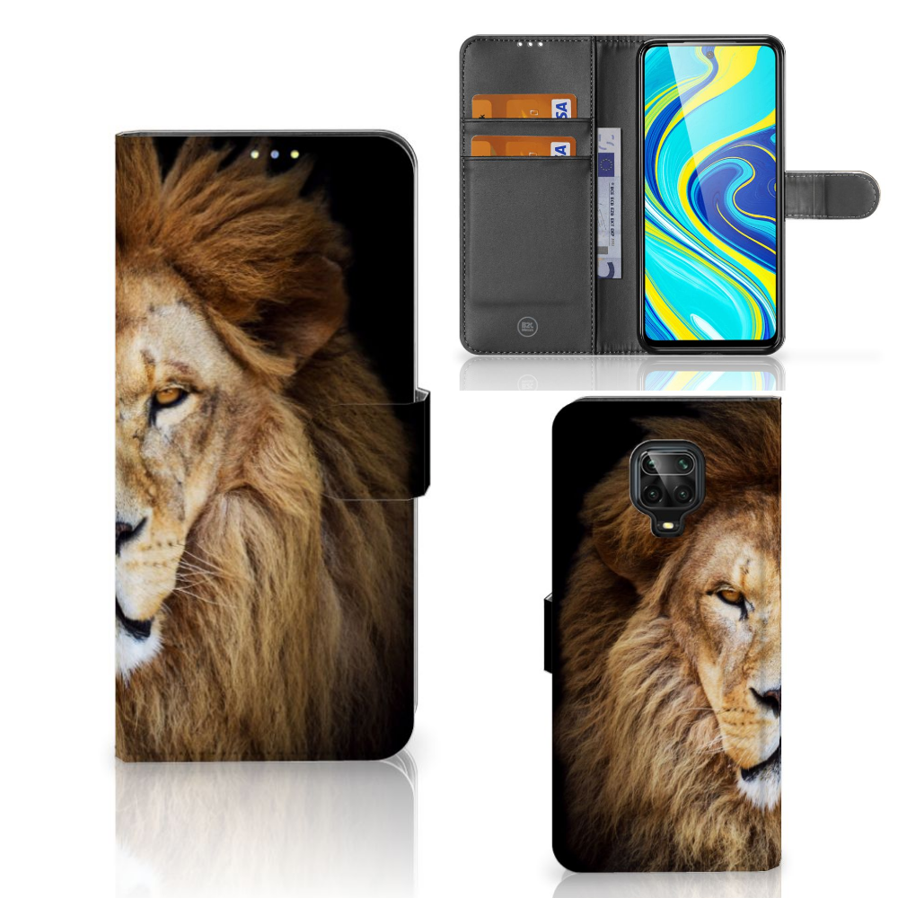 Xiaomi Redmi Note 9 Pro | Note 9S Telefoonhoesje met Pasjes Leeuw