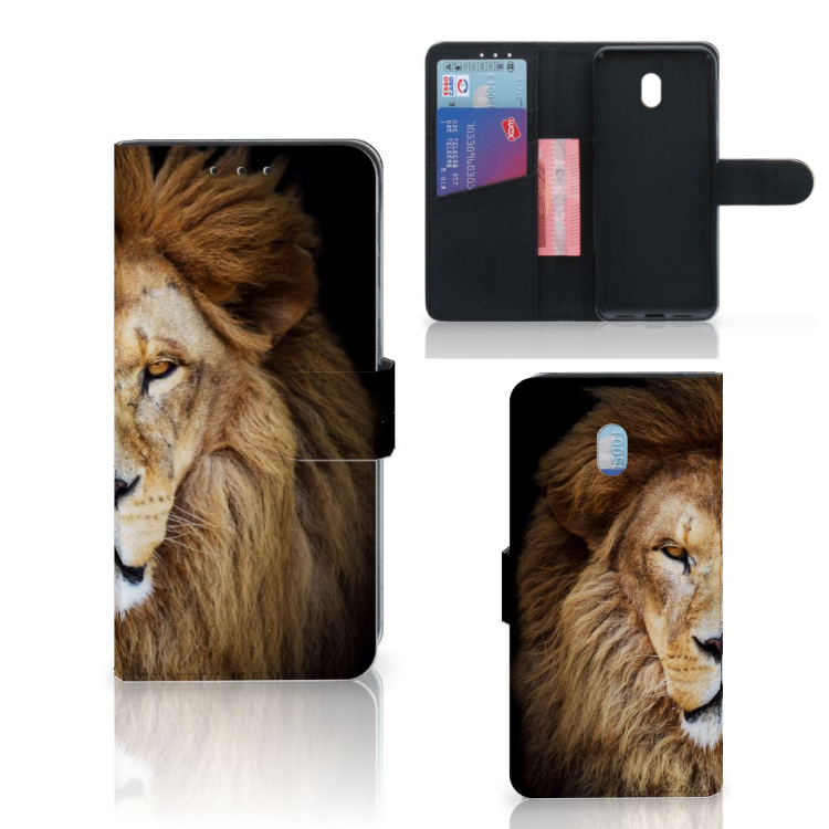 Xiaomi Redmi 8A Telefoonhoesje met Pasjes Leeuw