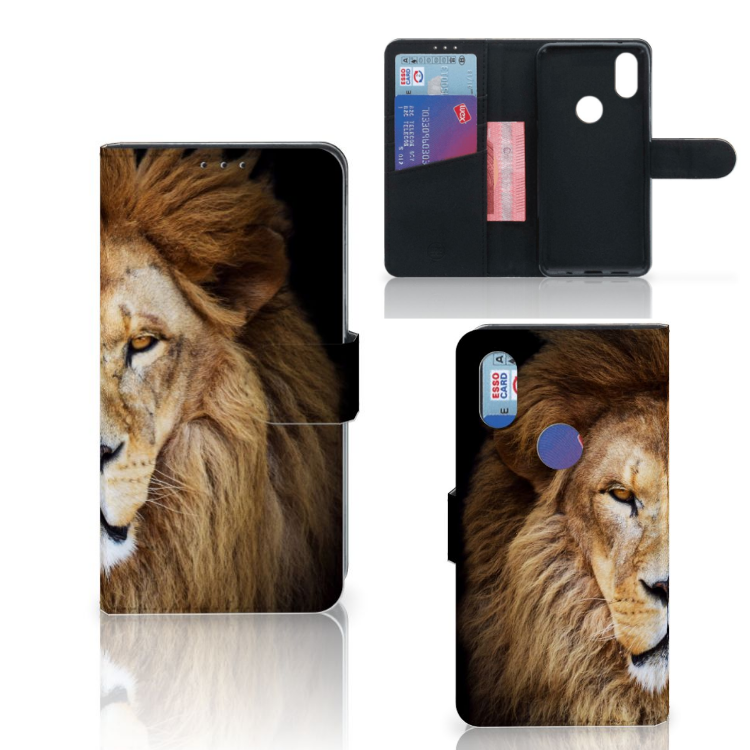 Xiaomi Mi Mix 2s Telefoonhoesje met Pasjes Leeuw