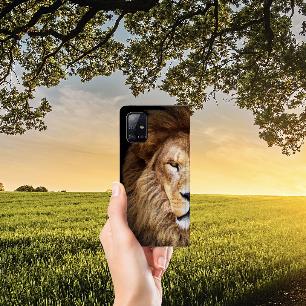 Samsung Galaxy A71 Hoesje maken Leeuw