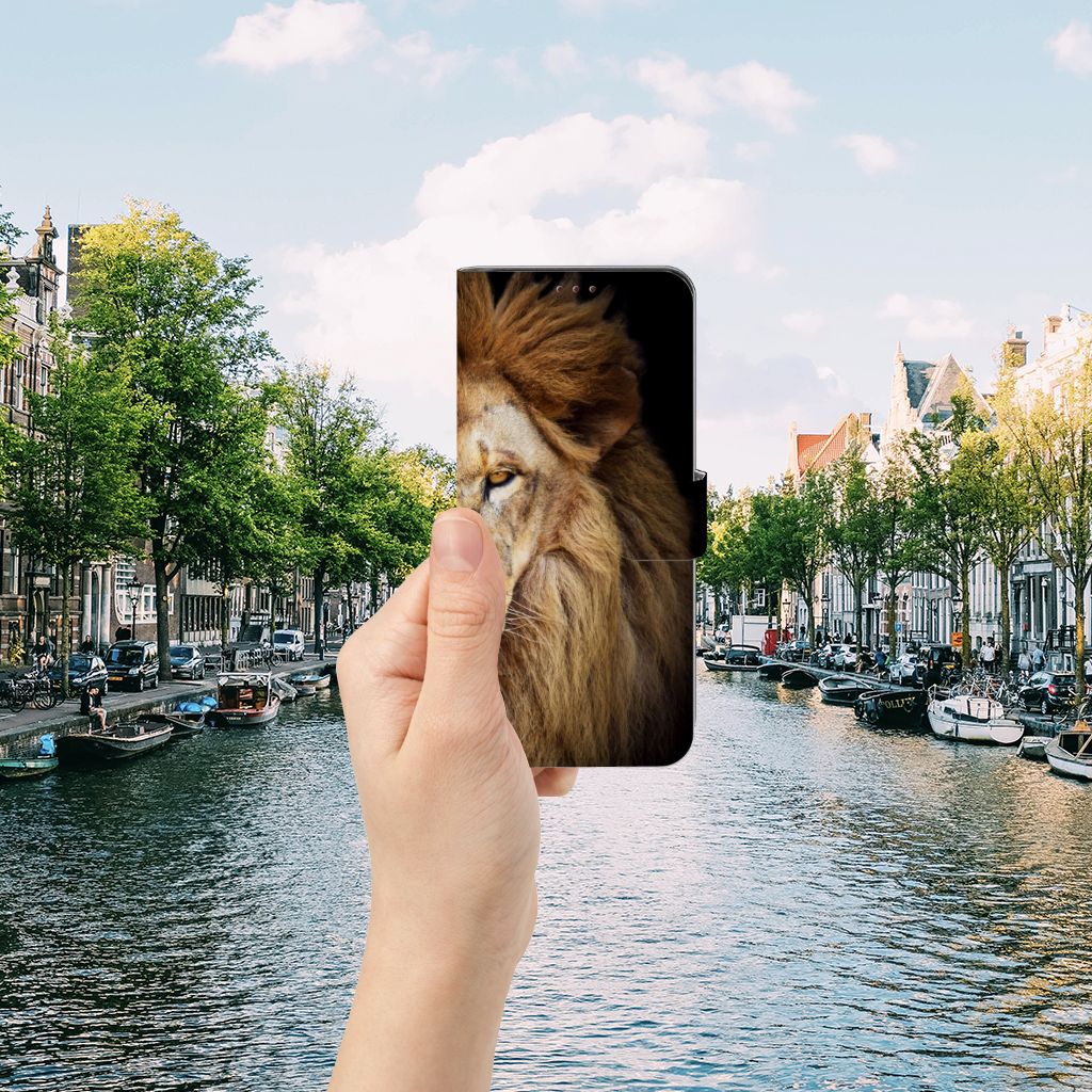 OnePlus Nord 2 5G Telefoonhoesje met Pasjes Leeuw
