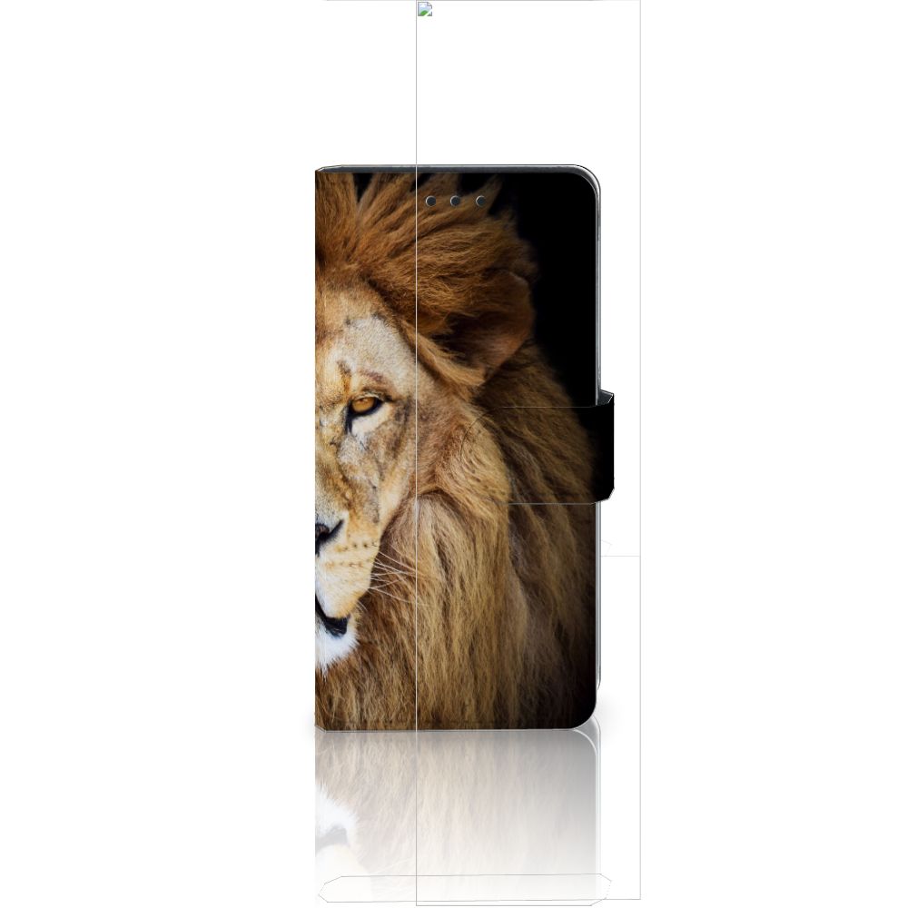 Huawei Ascend P8 Lite Telefoonhoesje met Pasjes Leeuw