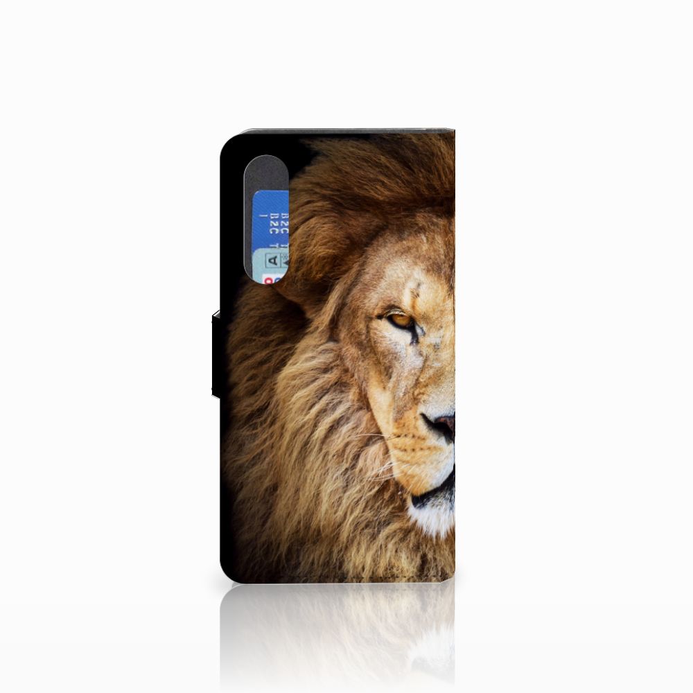 Huawei P30 Telefoonhoesje met Pasjes Leeuw