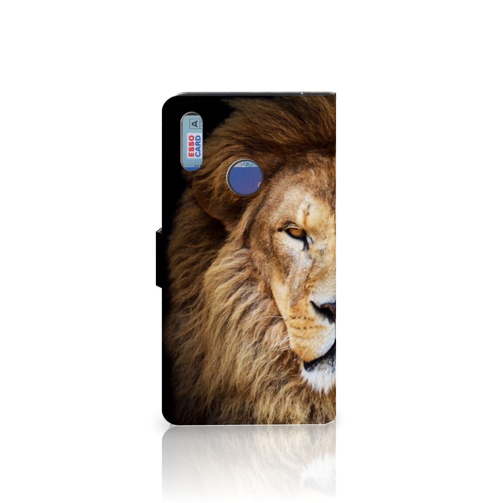 Huawei Y7 (2019) Telefoonhoesje met Pasjes Leeuw