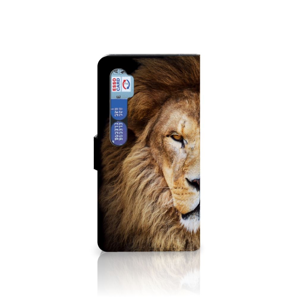 Xiaomi Mi Note 10 Pro Telefoonhoesje met Pasjes Leeuw