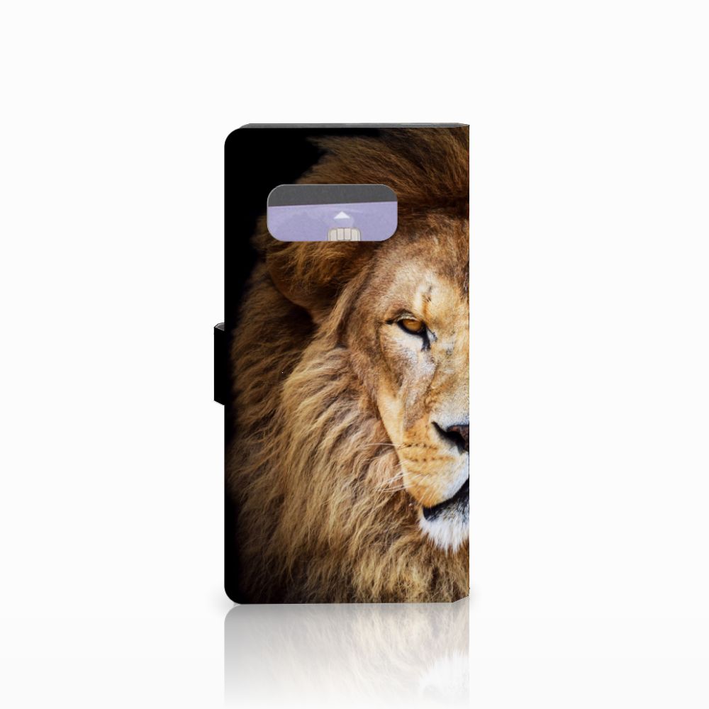 Samsung Galaxy Note 8 Telefoonhoesje met Pasjes Leeuw