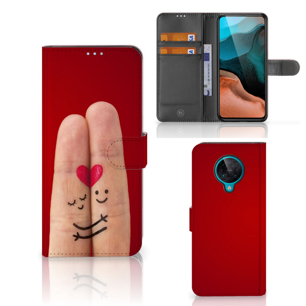 Xiaomi Poco F2 Pro Wallet Case met Pasjes Liefde - Origineel Romantisch Cadeau