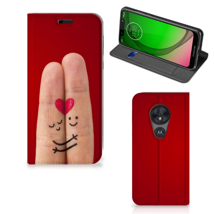 Motorola Moto G7 Play Hippe Standcase Liefde - Origineel Romantisch Cadeau