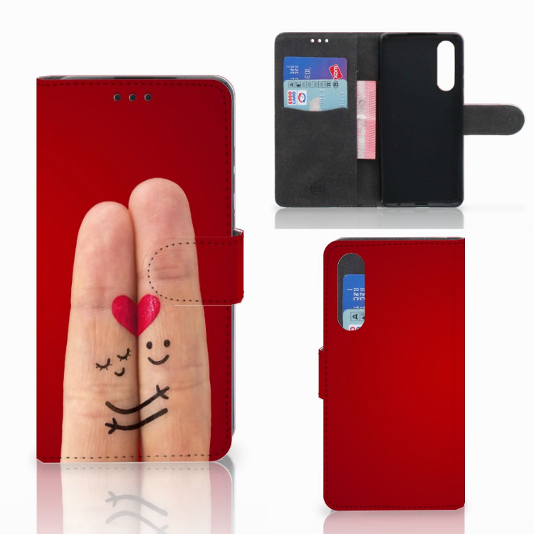 Huawei P30 Wallet Case met Pasjes Liefde - Origineel Romantisch Cadeau