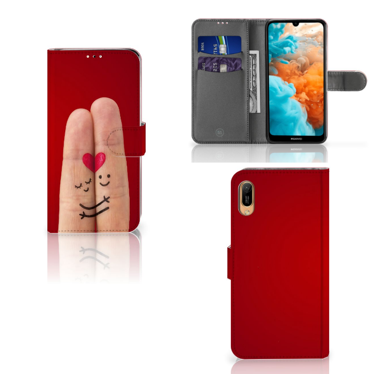 Huawei Y6 (2019) Wallet Case met Pasjes Liefde - Origineel Romantisch Cadeau