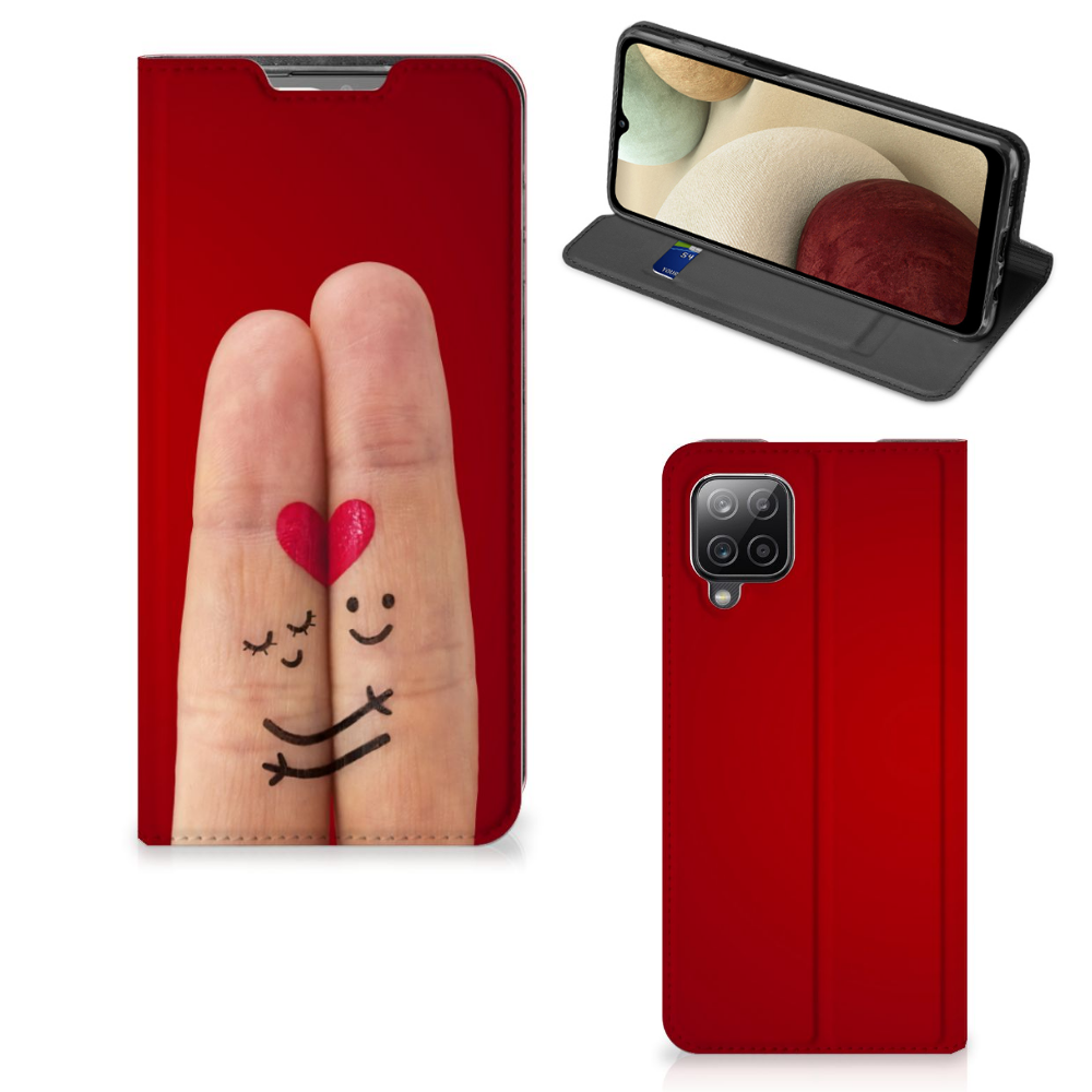 Samsung Galaxy A12 Hippe Standcase Liefde - Origineel Romantisch Cadeau