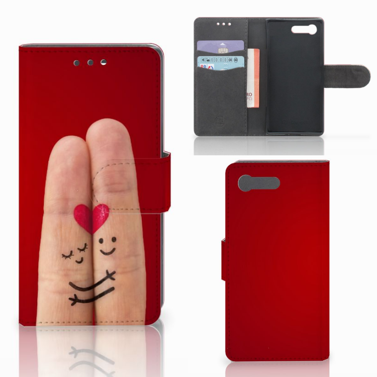 Sony Xperia X Compact Wallet Case met Pasjes Liefde - Origineel Romantisch Cadeau