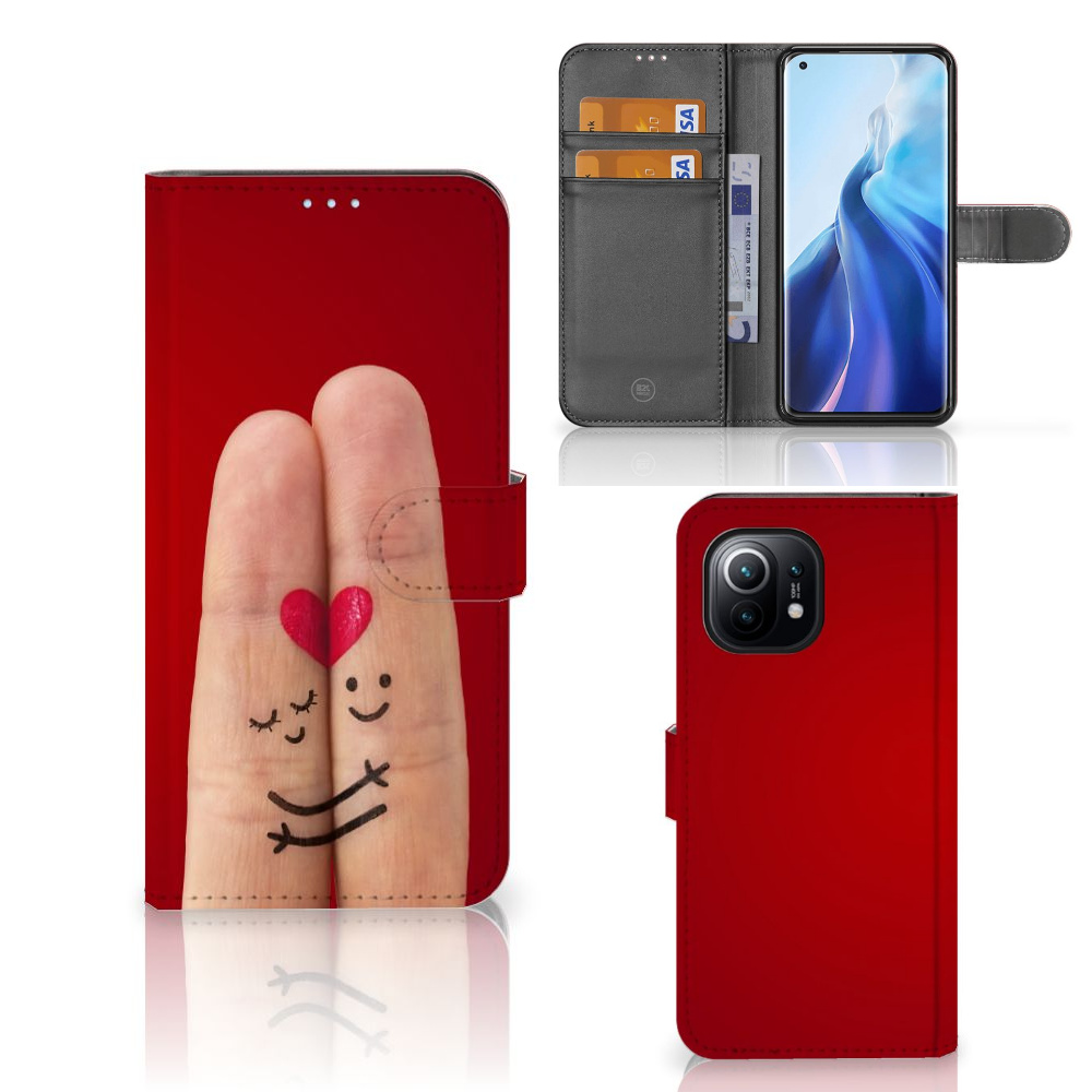 Xiaomi Mi 11 Wallet Case met Pasjes Liefde - Origineel Romantisch Cadeau