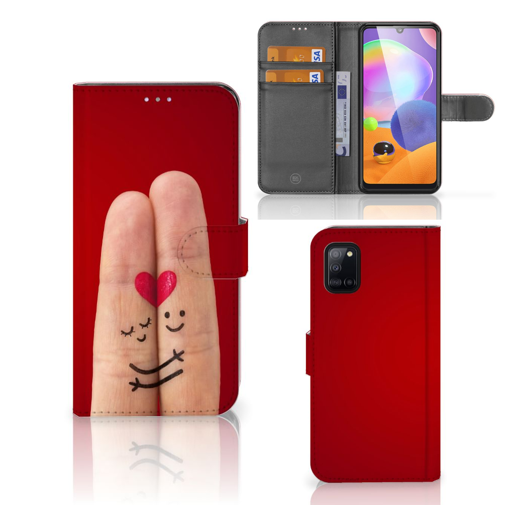 Samsung Galaxy A31 Wallet Case met Pasjes Liefde - Origineel Romantisch Cadeau