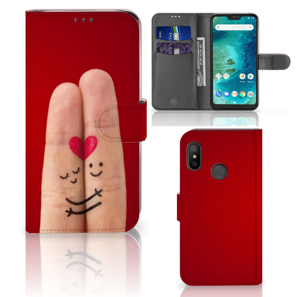 Xiaomi Mi A2 Lite Wallet Case met Pasjes Liefde - Origineel Romantisch Cadeau