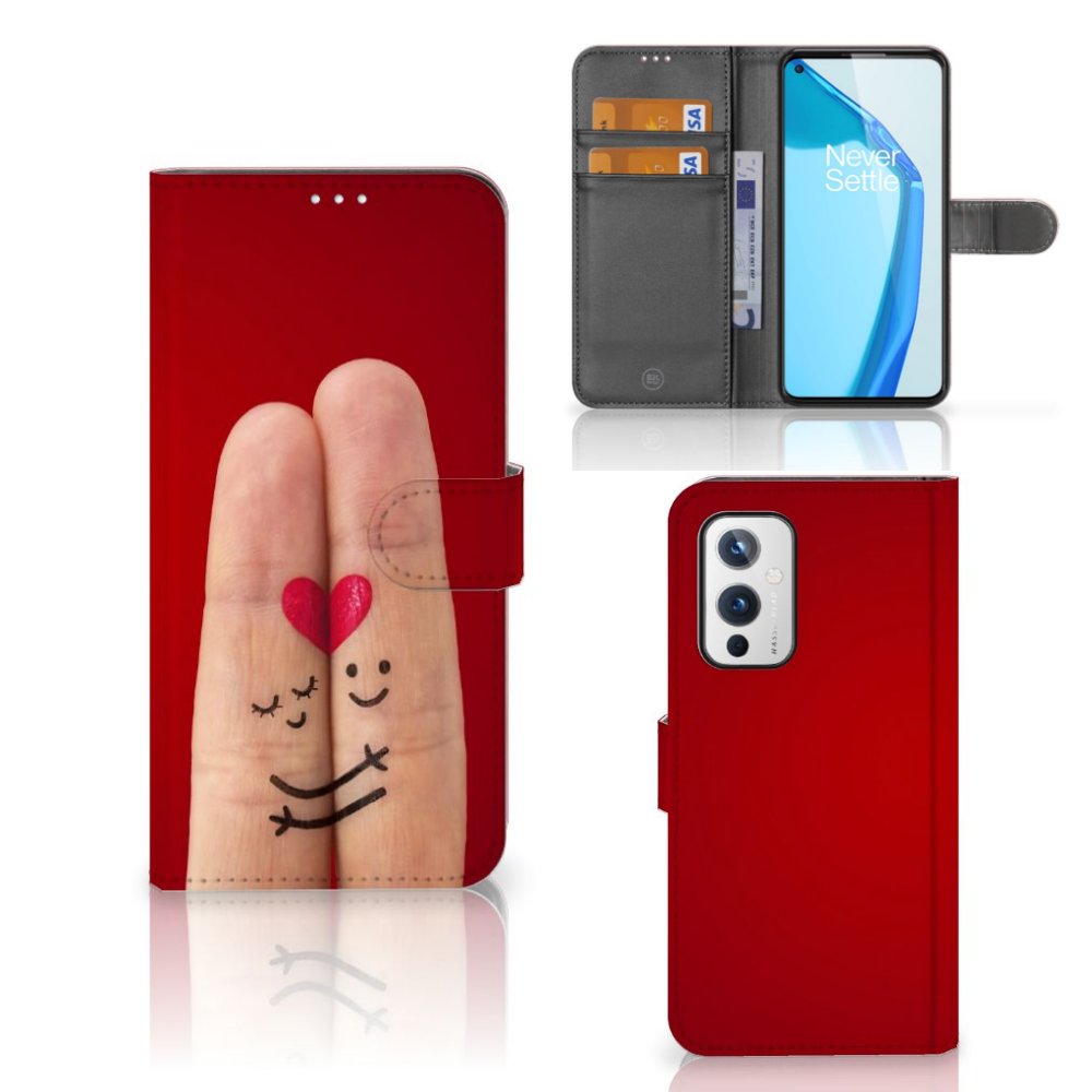OnePlus 9 Wallet Case met Pasjes Liefde - Origineel Romantisch Cadeau