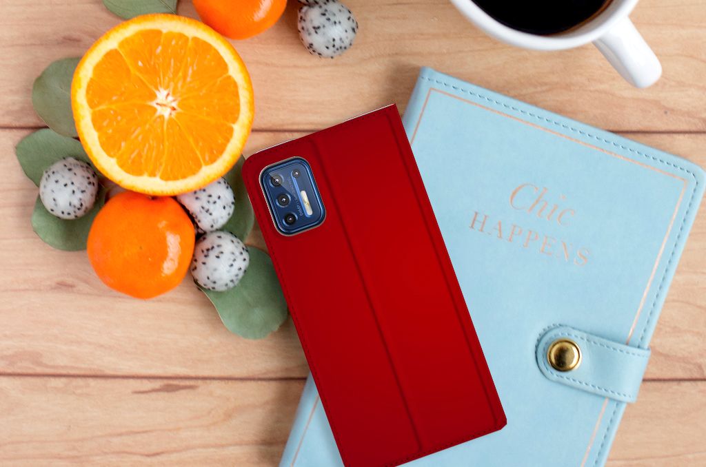 Motorola Moto G9 Plus Hippe Standcase Liefde - Origineel Romantisch Cadeau