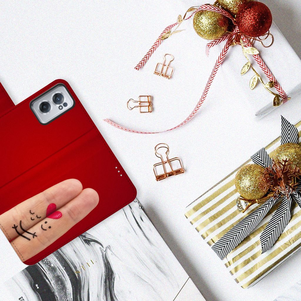 OnePlus Nord CE 2 Wallet Case met Pasjes Liefde - Origineel Romantisch Cadeau