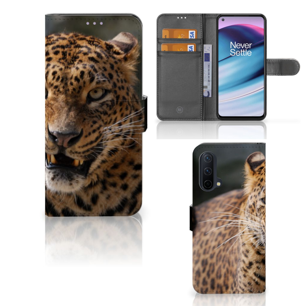 OnePlus Nord CE 5G Telefoonhoesje met Pasjes Luipaard