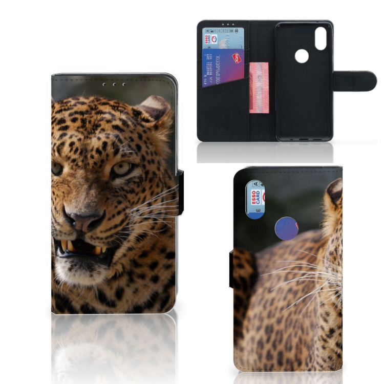 Xiaomi Mi Mix 2s Telefoonhoesje met Pasjes Luipaard