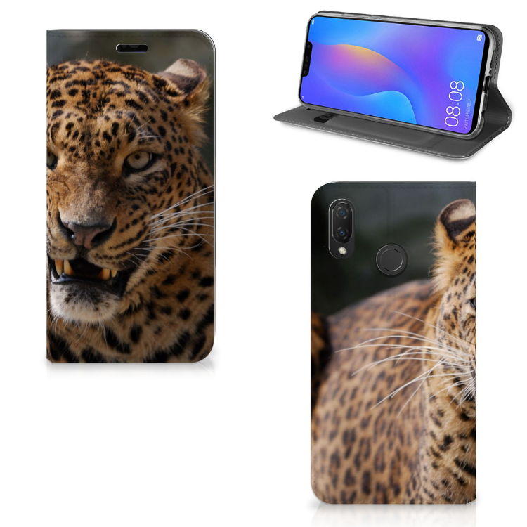 Huawei P Smart Plus Uniek Standcase Hoesje Luipaard
