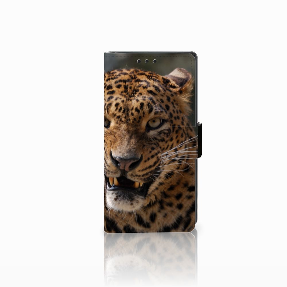 Sony Xperia XA1 Telefoonhoesje met Pasjes Luipaard