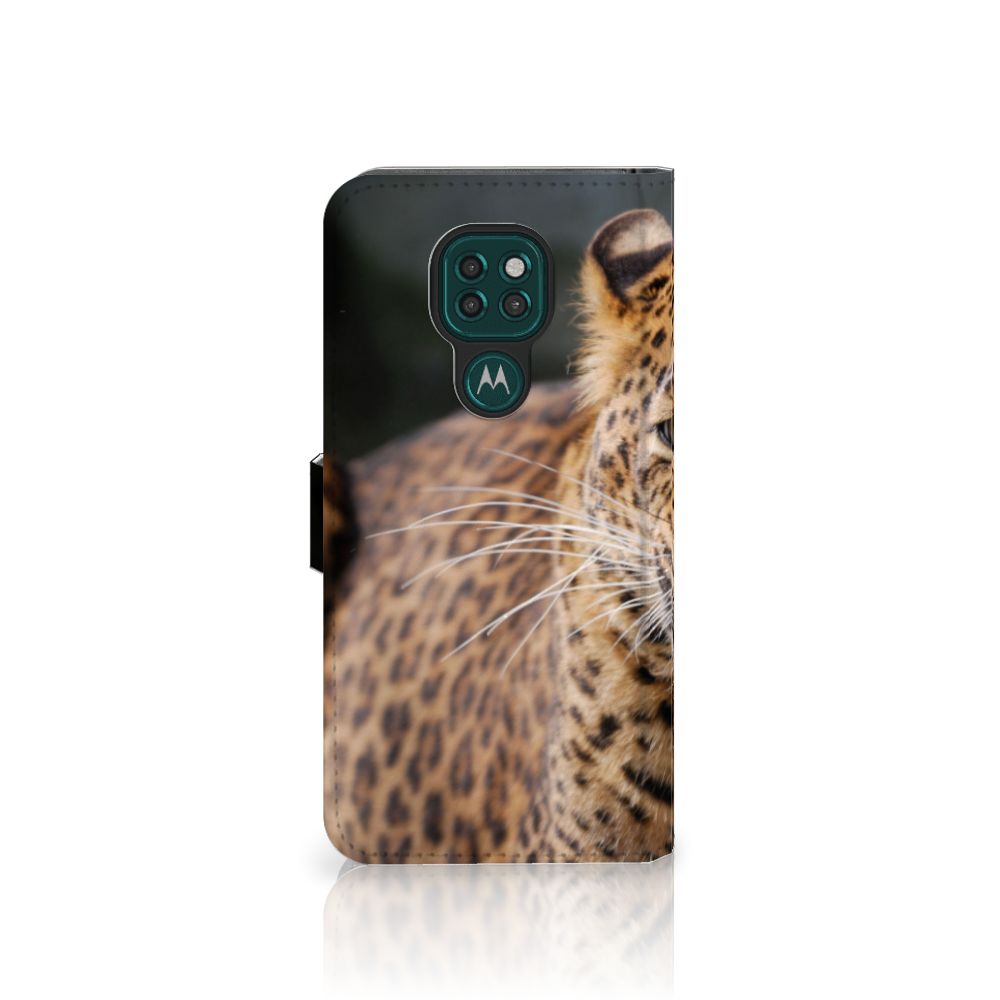 Motorola Moto G9 Play | E7 Plus Telefoonhoesje met Pasjes Luipaard