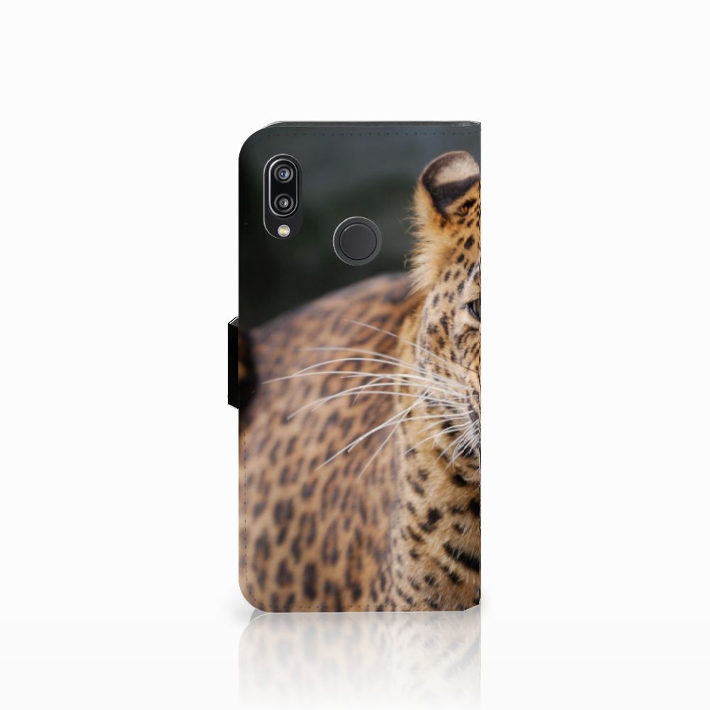 Huawei P20 Lite Telefoonhoesje met Pasjes Luipaard