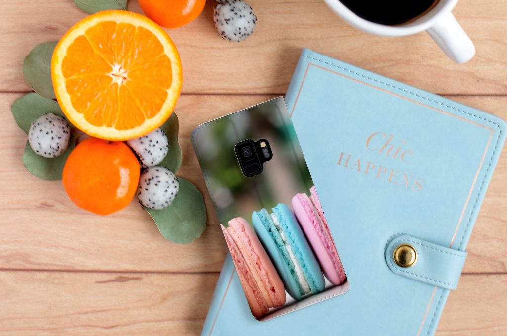 Samsung Galaxy S9 Flip Style Cover Macarons