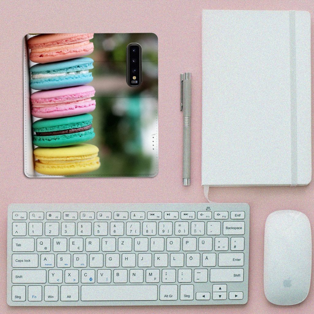 Samsung Galaxy S10 Flip Style Cover Macarons