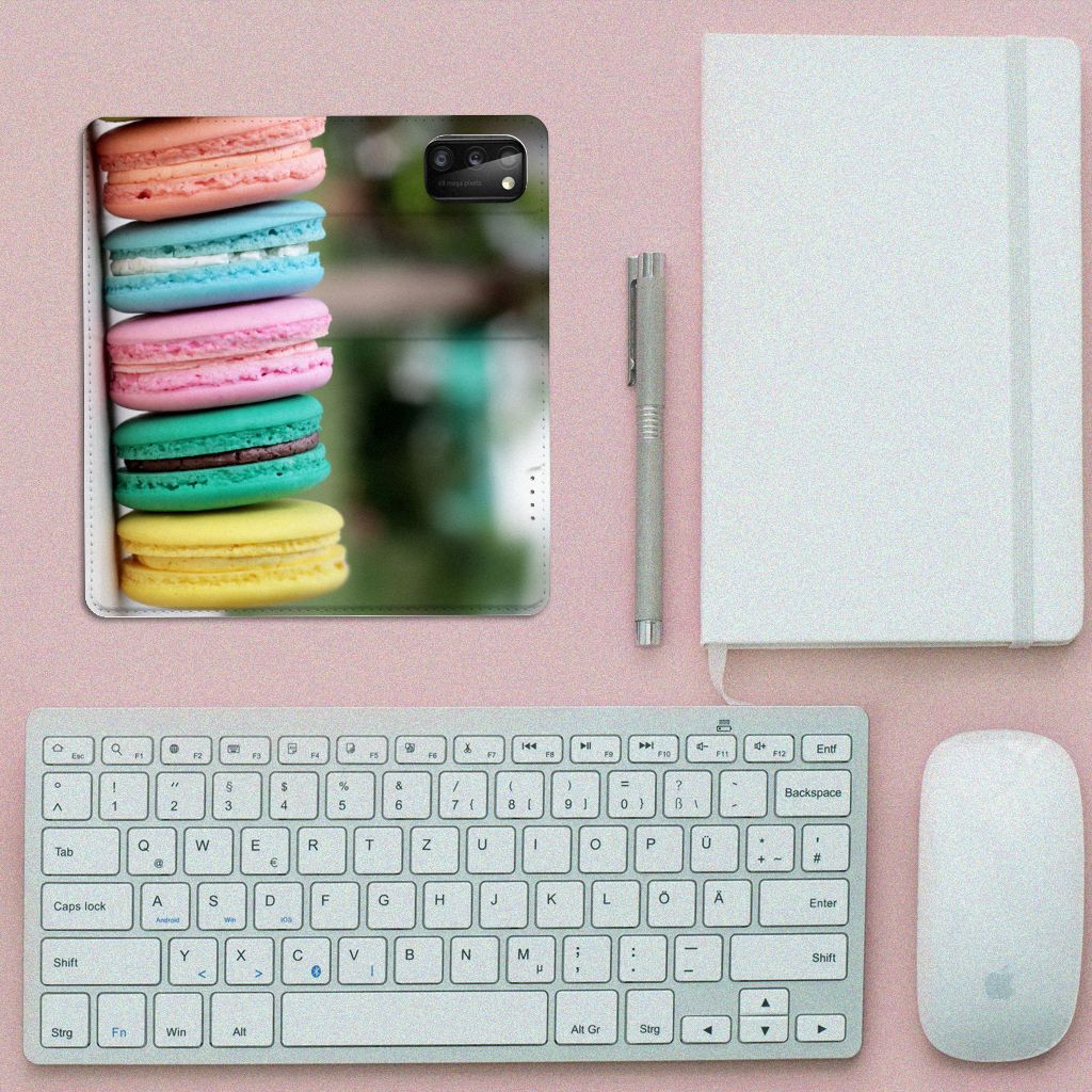 Samsung Galaxy A41 Flip Style Cover Macarons