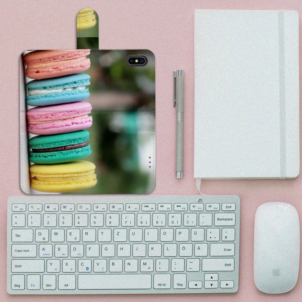 Apple iPhone Xs Max Book Cover Macarons