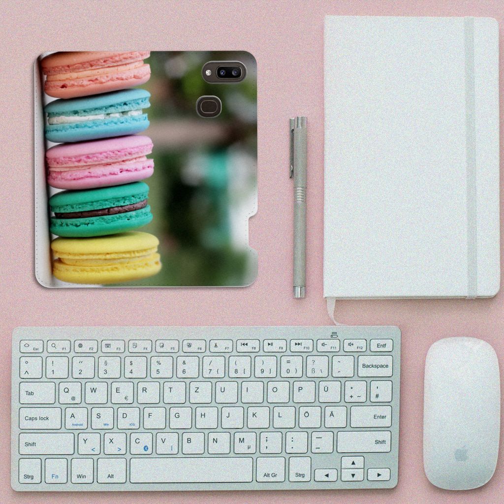 Samsung Galaxy A30 Flip Style Cover Macarons
