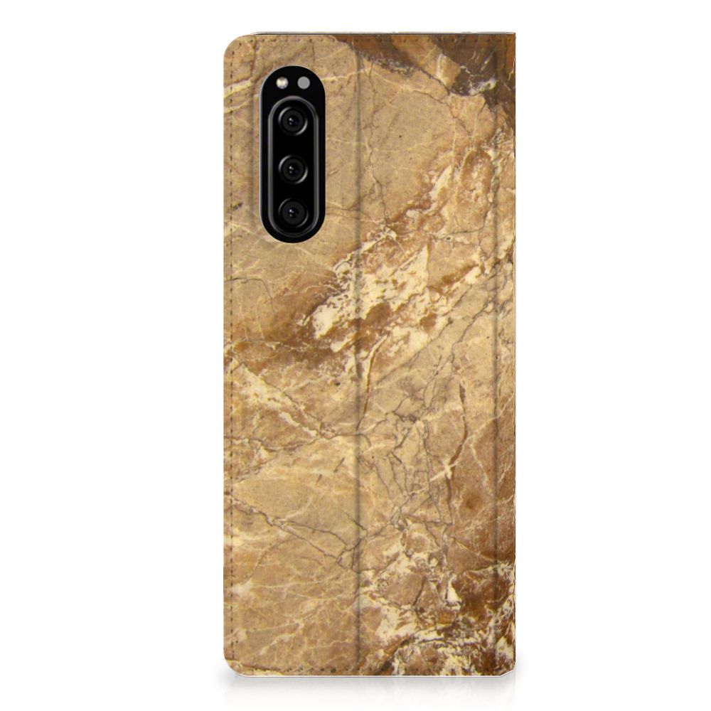 Sony Xperia 5 Standcase Marmer Creme