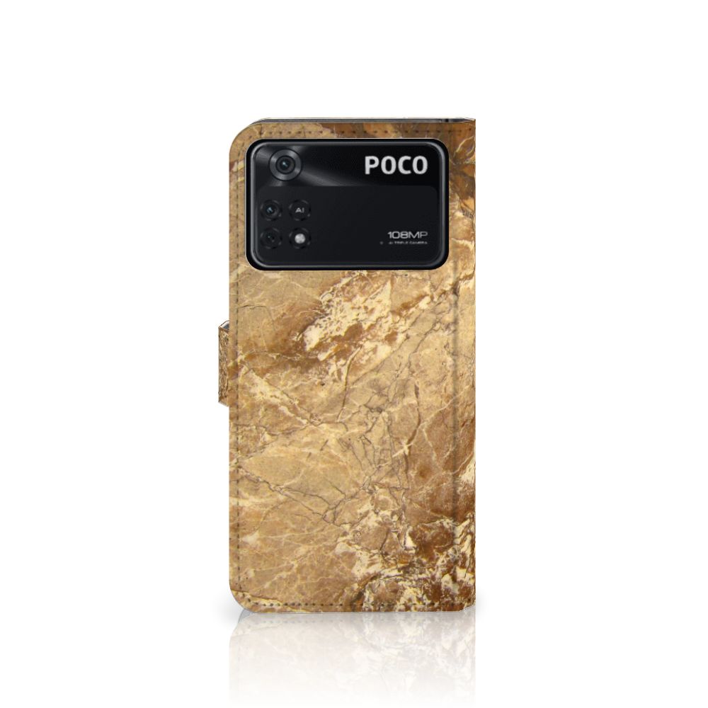 Xiaomi Poco X4 Pro 5G Bookcase Marmer Creme