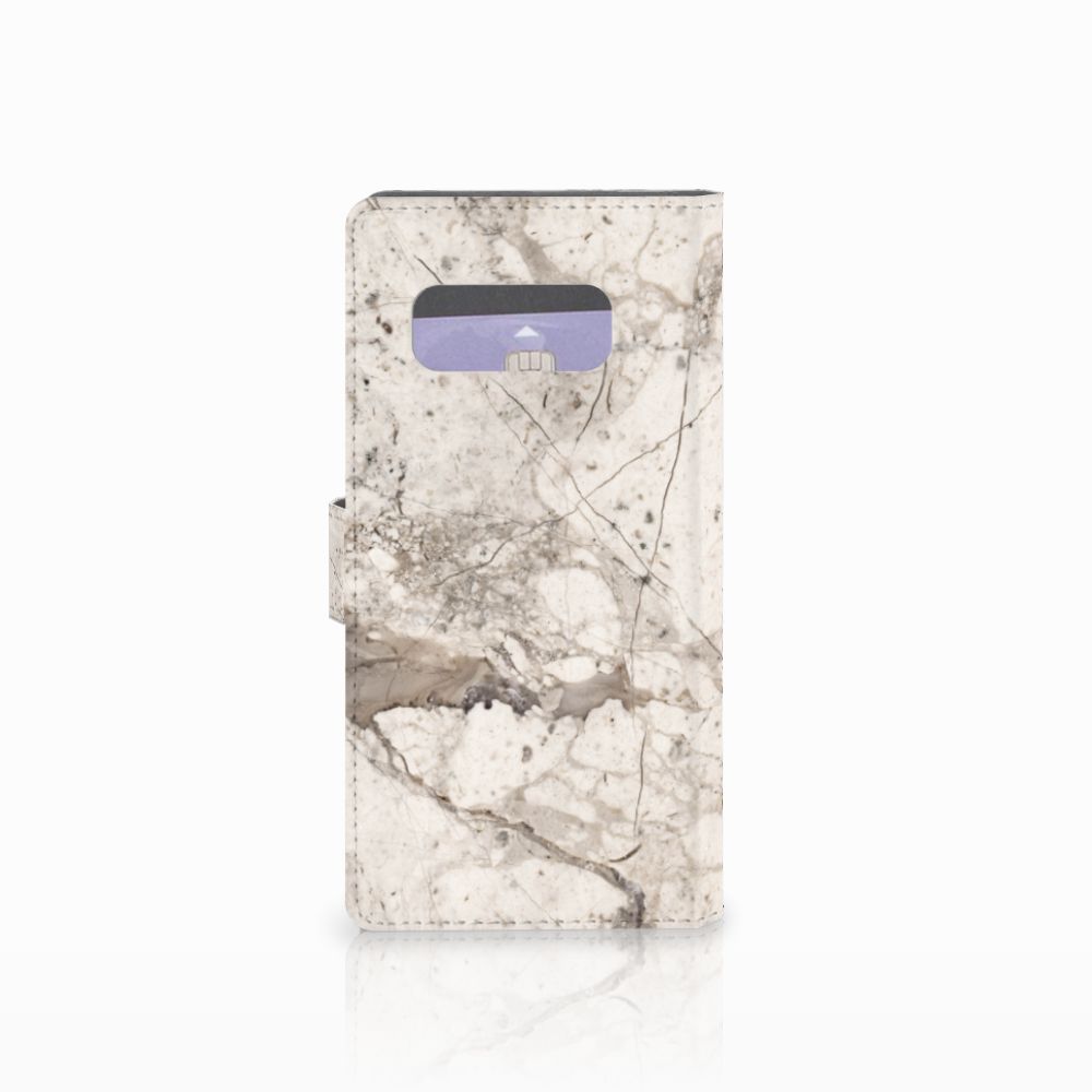 Samsung Galaxy Note 8 Bookcase Marmer Beige