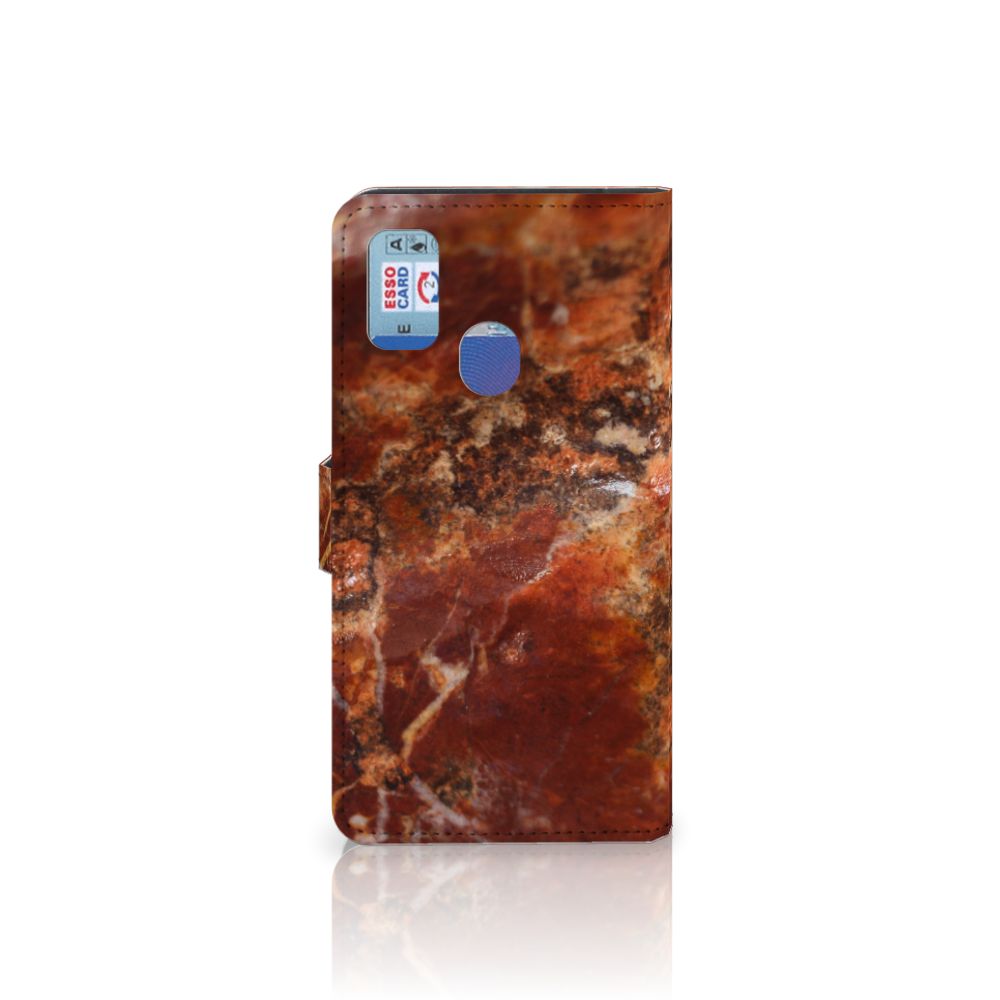 Samsung Galaxy M21 | M30s Bookcase Marmer Bruin