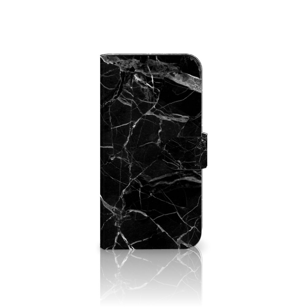 iPhone 15 Bookcase Marmer Zwart - Origineel Cadeau Vader
