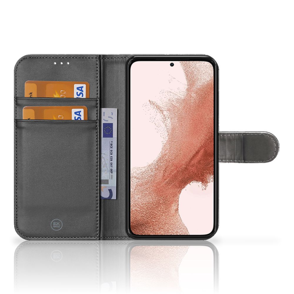 Samsung Galaxy S23 Bookcase Marmer Zwart - Origineel Cadeau Vader