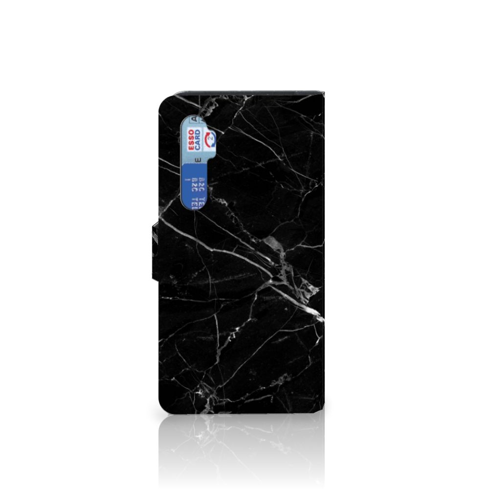 Xiaomi Mi Note 10 Lite Bookcase Marmer Zwart - Origineel Cadeau Vader