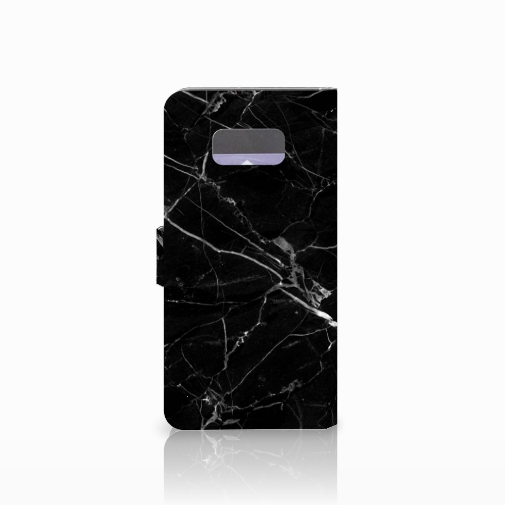 Samsung Galaxy S8 Plus Bookcase Marmer Zwart - Origineel Cadeau Vader