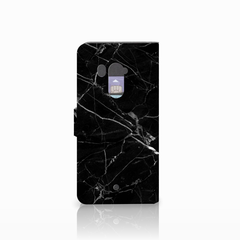 HTC U11 Plus Bookcase Marmer Zwart - Origineel Cadeau Vader
