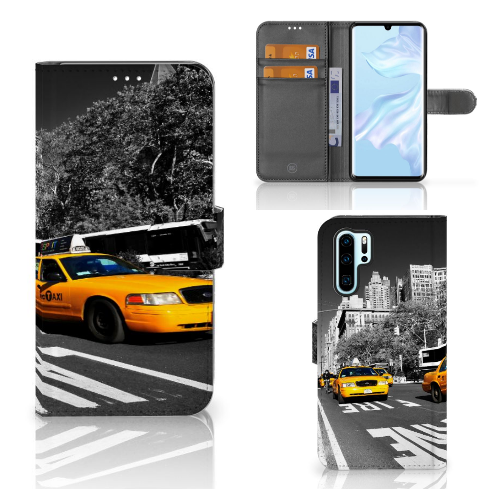 Huawei P30 Pro Flip Cover New York Taxi