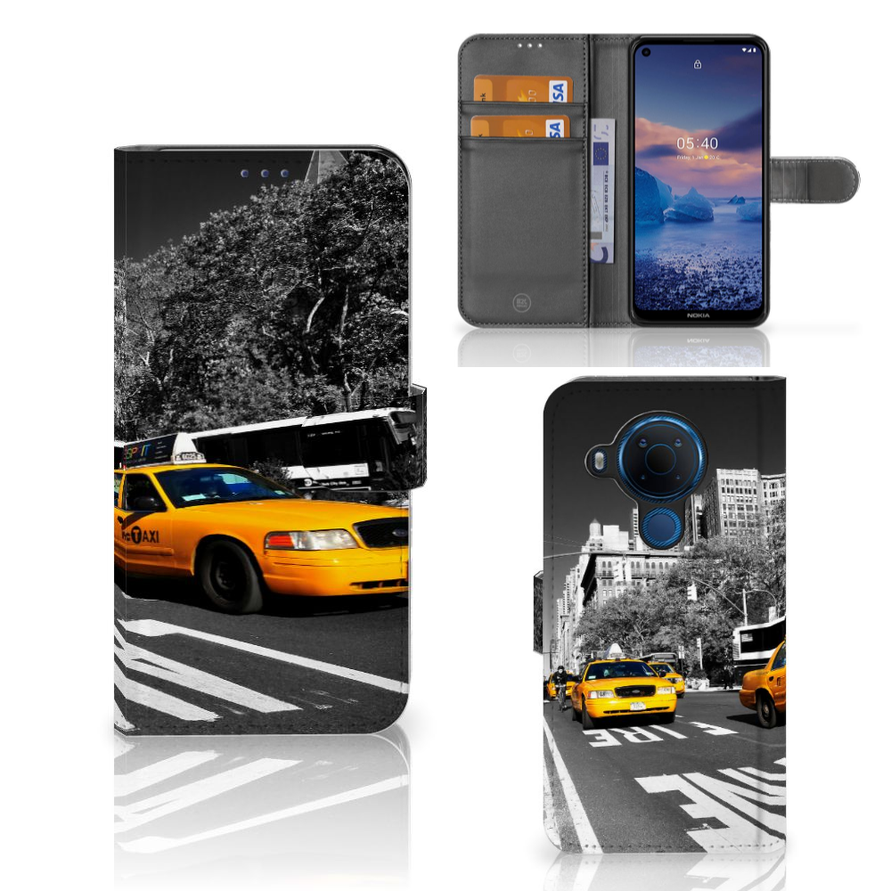 Nokia 5.4 Flip Cover New York Taxi