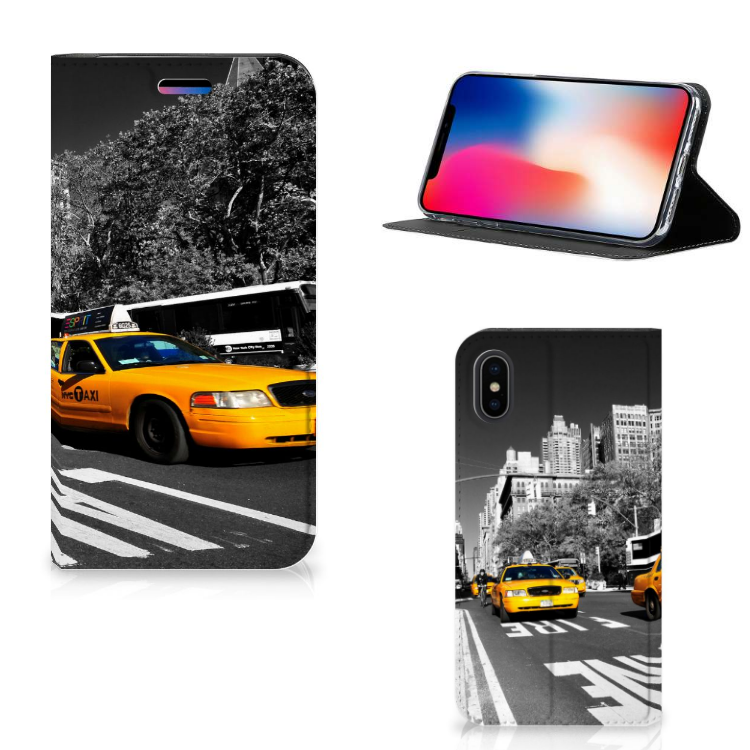 Apple iPhone X | Xs Standcase Hoesje Design New York Taxi