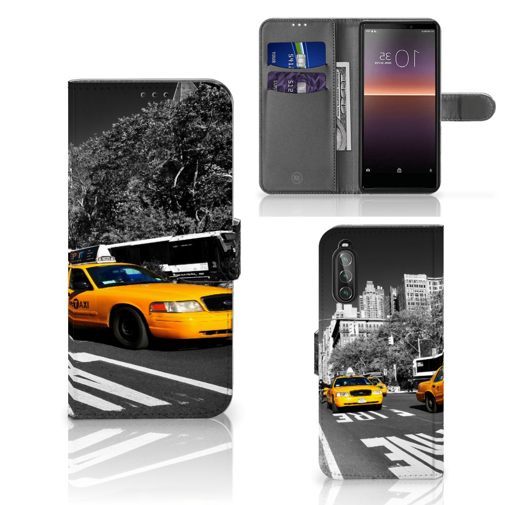 Sony Xperia 10 II Flip Cover New York Taxi