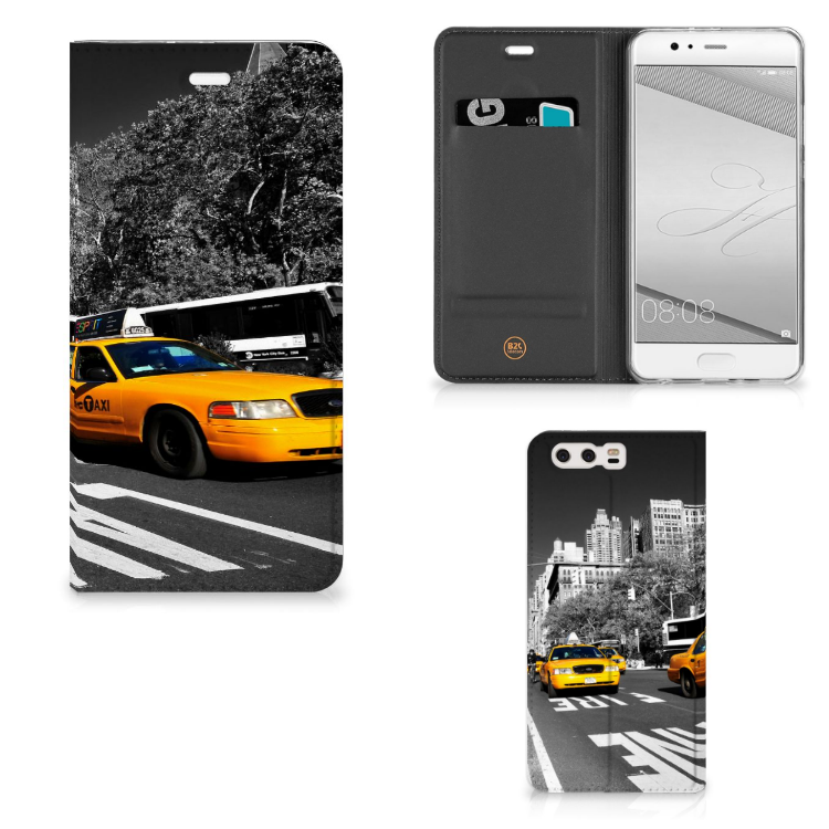 Huawei P10 Plus Standcase Hoesje Design New York Taxi